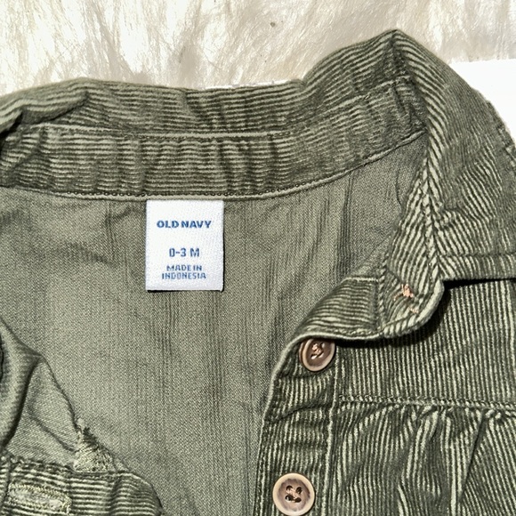 Old navy Olive Green Corduroy Dress size 0-3 months - Picture 4 of 4